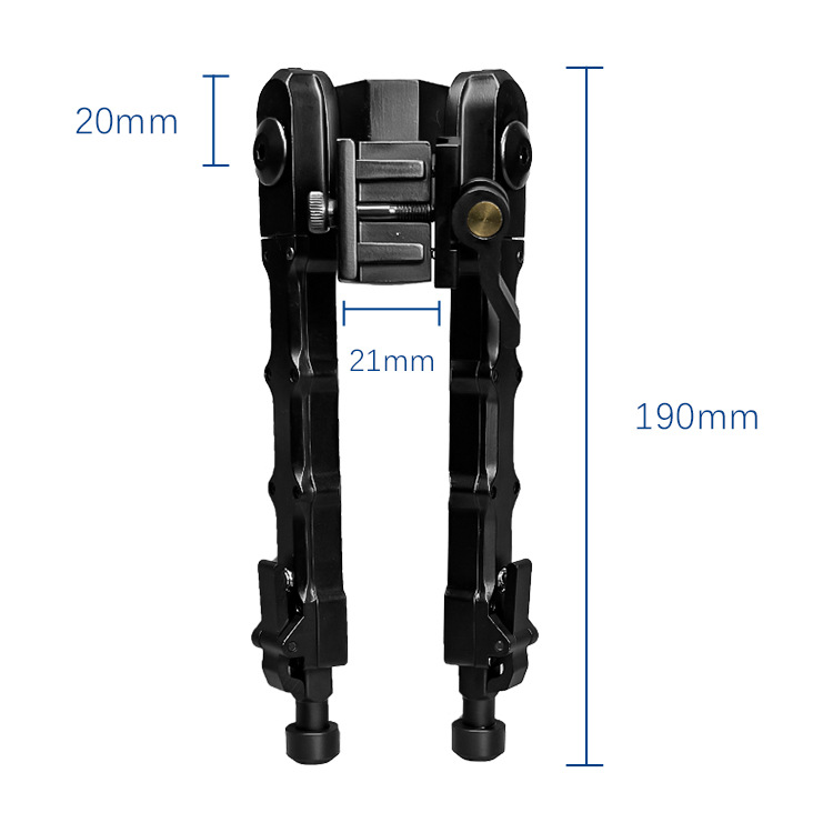 Factory Cross-Border Wholesale Outdoor Tactical V9 Integrated Flat-Top Bamboo Tripod Black Aluminum Alloy Retractable and Rotatable