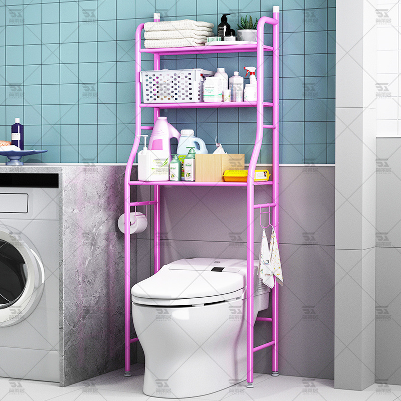 Toilet Rack Storage Rack Bathroom Washing Machine Floor Storage Punch-Free Roller Bathroom Toilet Balcony