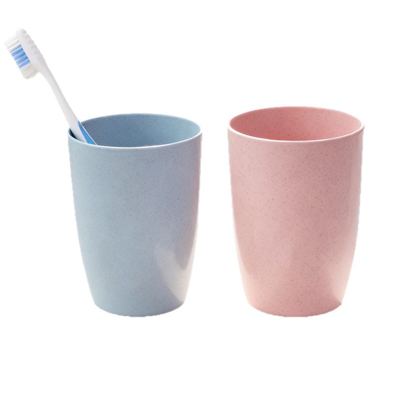 Toothbrush Cup, Wheat Straw Mouthwash Cup, Household Plastic Toothbrush Cup, Printed Logo Advertising Cup, Large Belly Cup, Water Cup