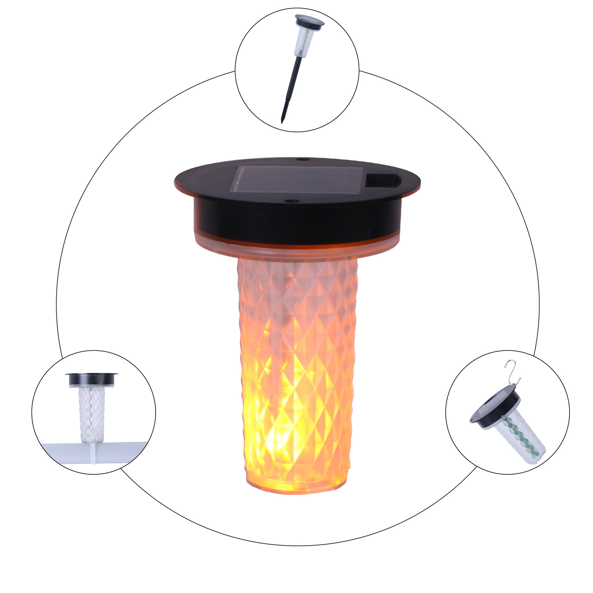 Outdoor Solar Floor Lights Outdoor Pool Lighting Three-in-One Landscape Outdoor Courtyard Decorative Lights