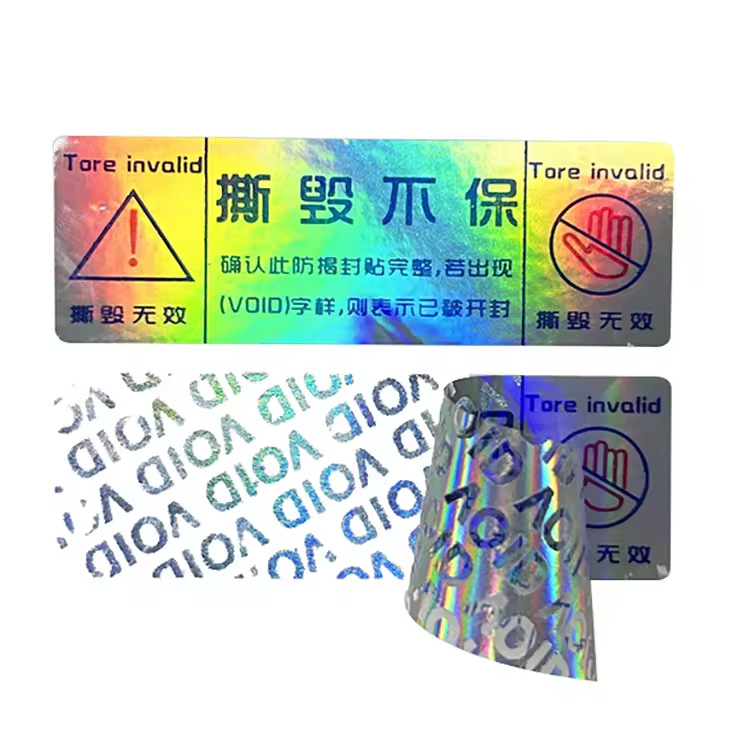 Void Anti-Counterfeiting and Anti-Tampering Label, One-Time Tearing Invalid Seal Sticker, Take-Out Lunch Box Sealing Sticker, Anti-Tear Customization