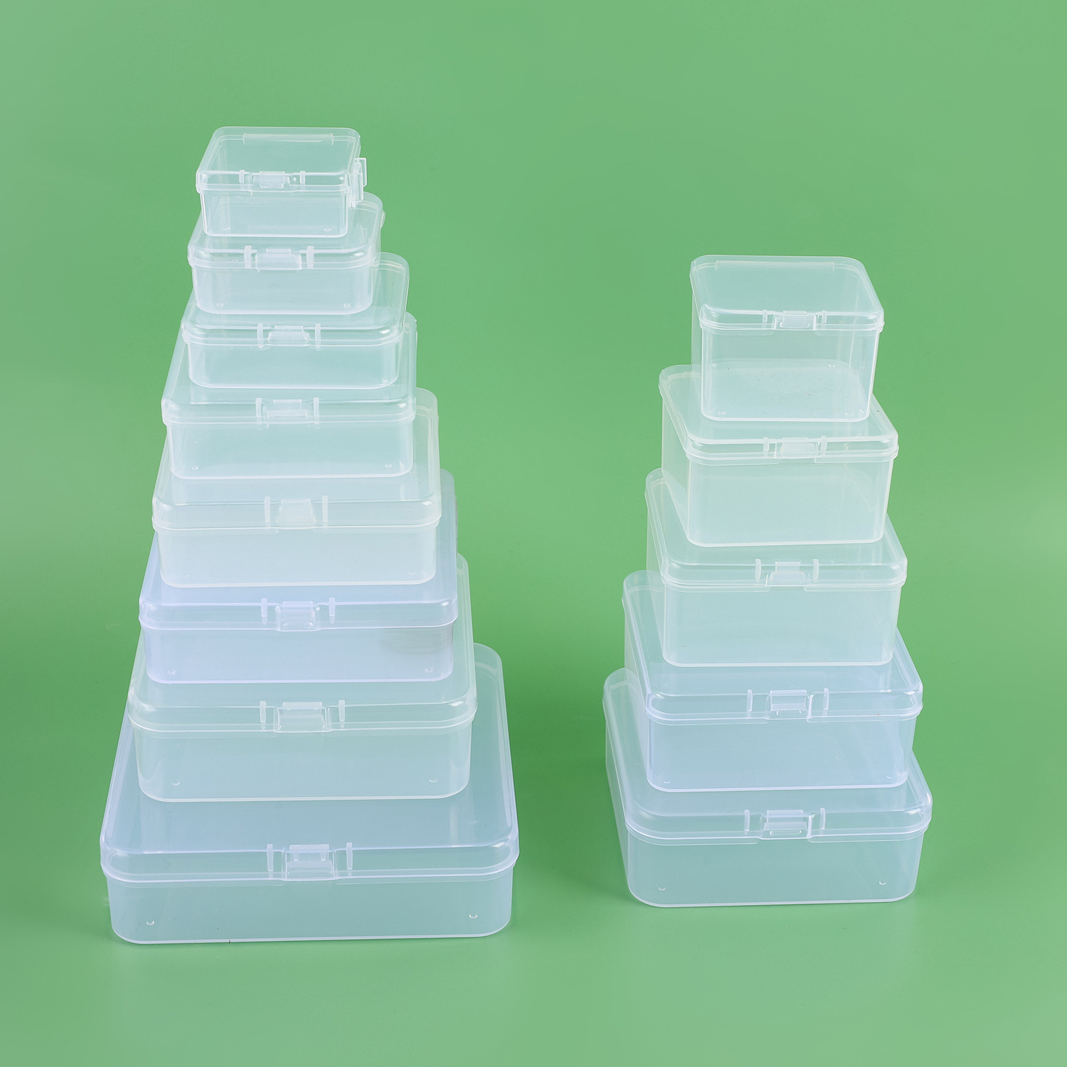 Card film square box rectangular plastic box transparent rice beads floss small product packing box material bracelet storage box