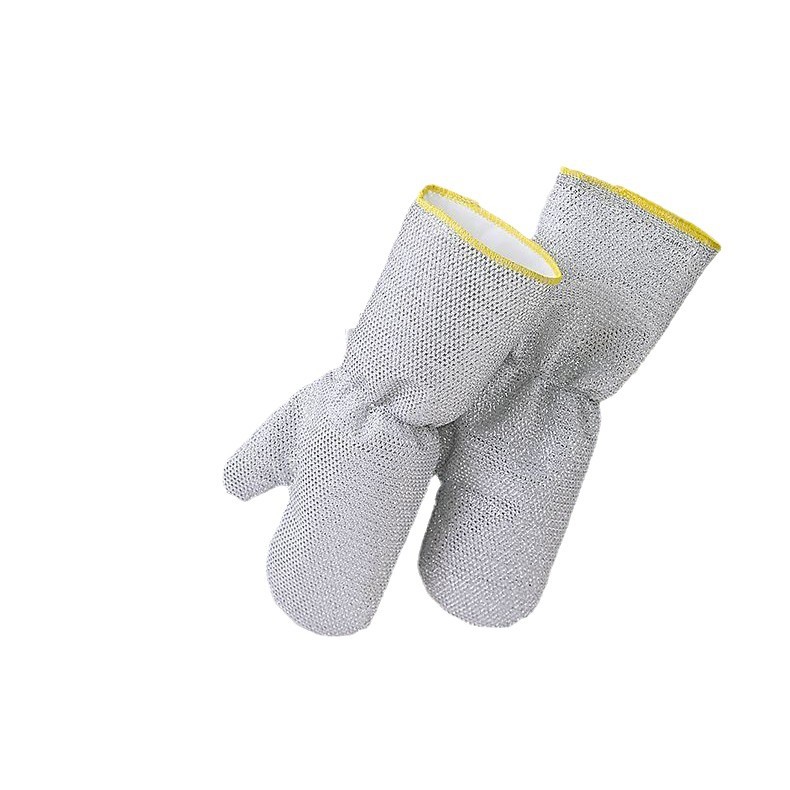 Silver dishwashing gloves CPE long-arm gloves housework thickened waterproof and oil-proof kitchen cleaning brush bowl brush pot decontamination