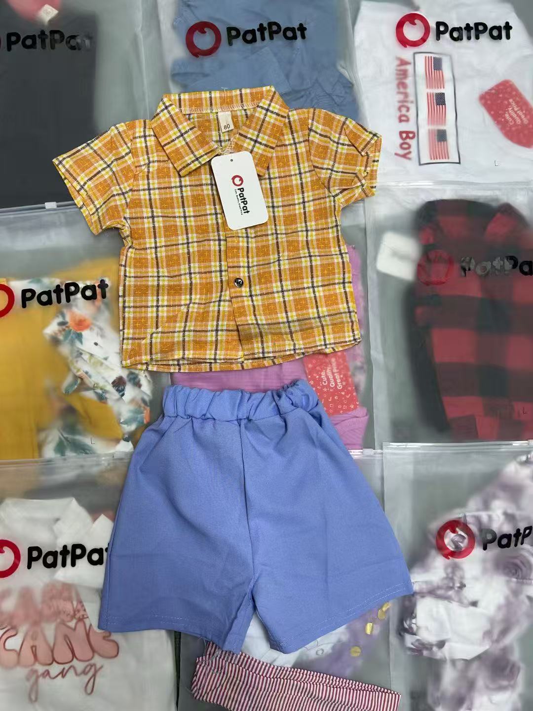 Cross-Border Foreign Trade Patpatkids Sets Children's Clothing Mixed Styles Boys and Girls Fashion Trendy Factory Wholesale Toddlers