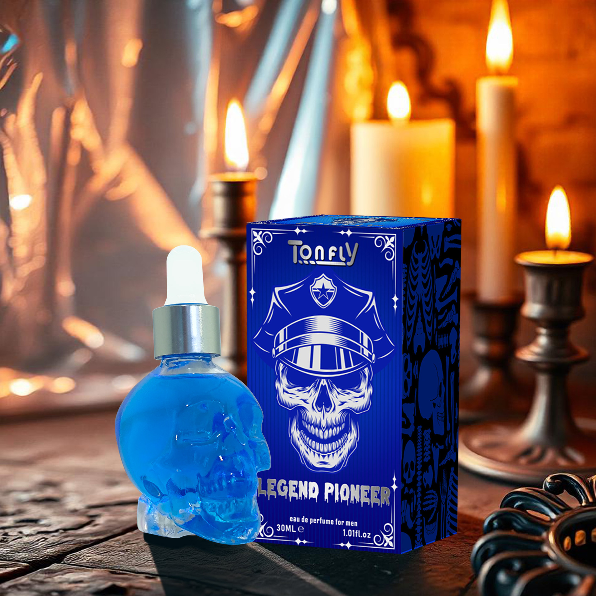 TONFLY men's skull perfume oil 30ml cologne lasting fragrance perfume cross-border wholesale