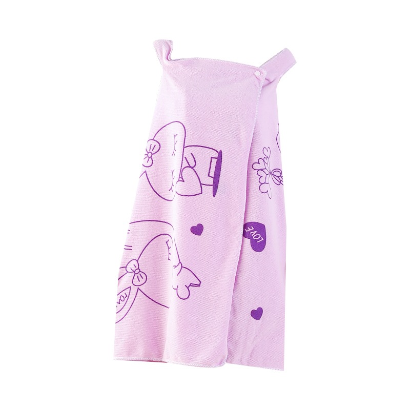 Summer Wearing Bath Towel Sling Bath Skirt Nightdress Chest Wrapping Adult Female Student Swimming Bath Bathrobe Quick Drying No Hair