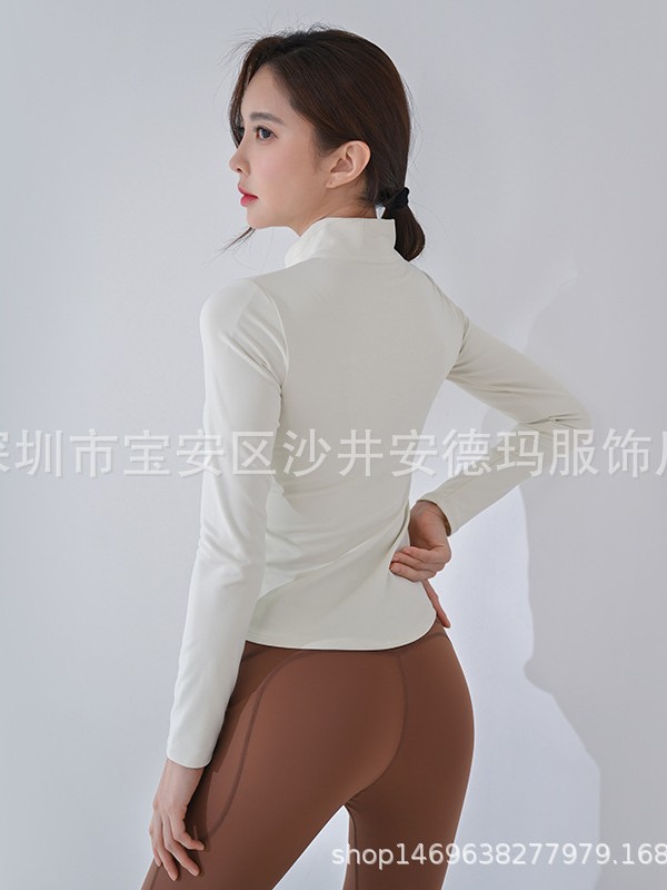 Sports Long-sleeved T-shirt Women's Fashion Fitness Top Pilates Tight Training Running Quick-drying Clothes Yoga Clothes