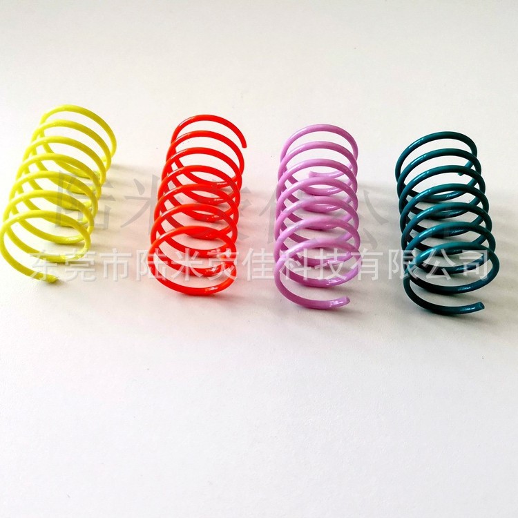 Pet toy color plastic spring self-hi cat to relieve boredom and bite toy beating cat magic cat spring