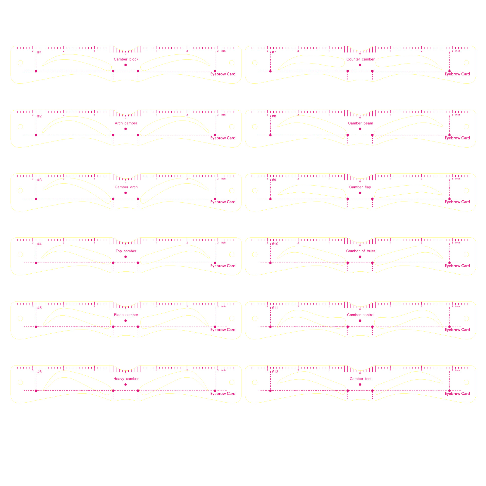 One-piece eyebrow painting wholesale tool eyebrow repair auxiliary card lazy beauty card eyebrow hair sticker strip card semi-transparent ruler