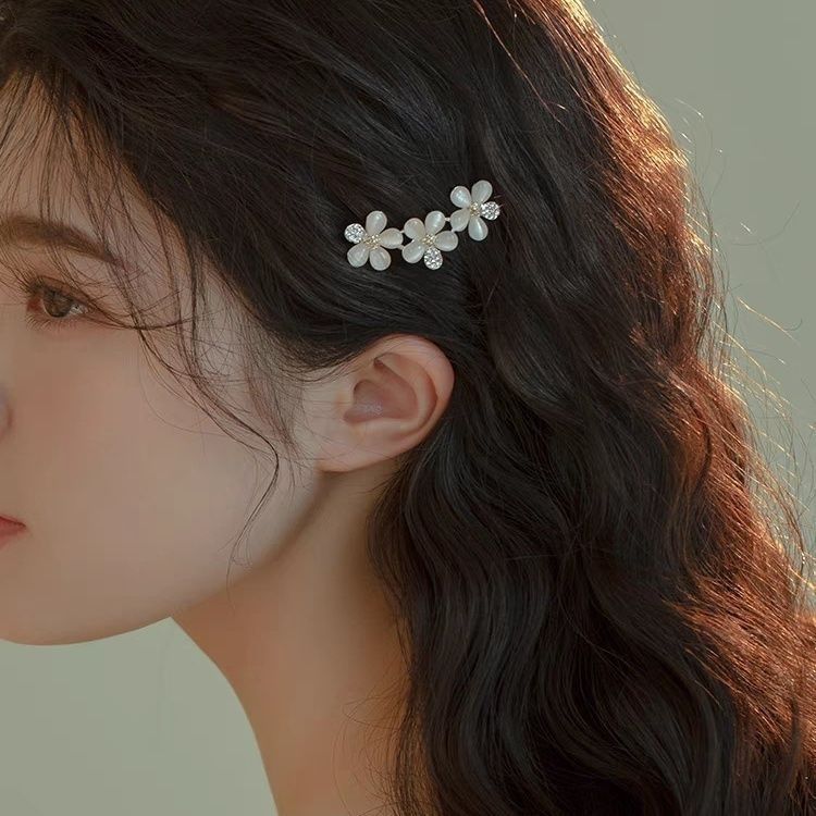 Hairpin for Women with Bangs, Pearl Hair Clip, Hair Accessory 2023 New Model, Side and Forehead, Adult Single Bar