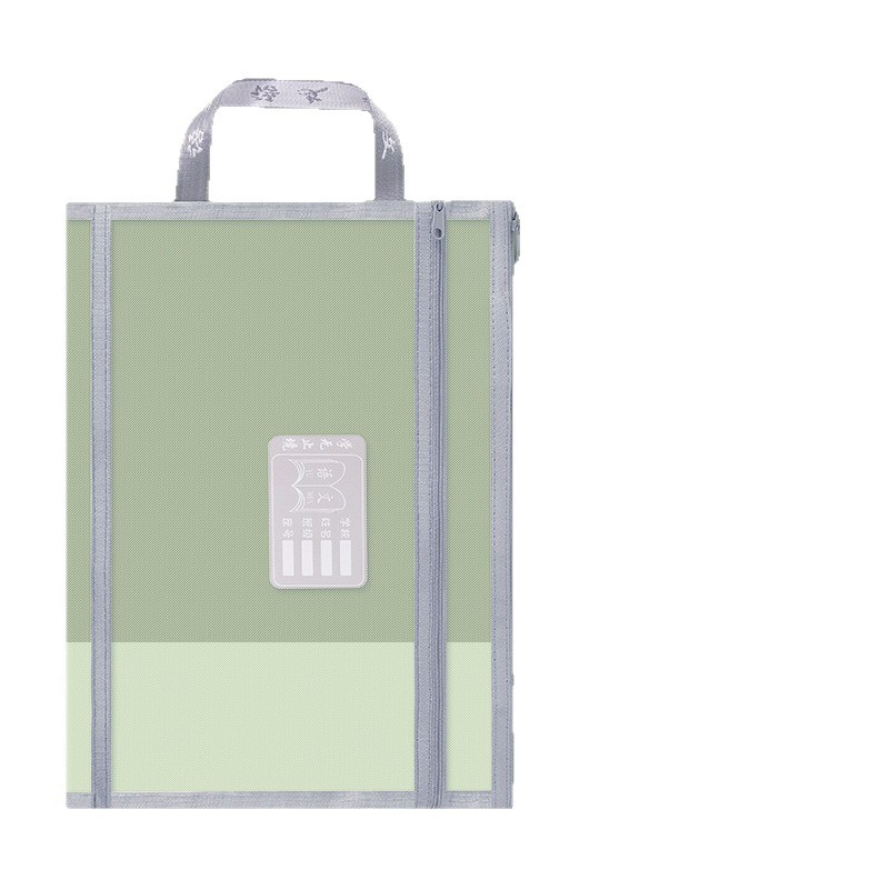 Subject Subject Classification Bag Primary School Student A4 File Bag Zipper Test Paper Storage Bag Double-Layer Large-Capacity Transparent Bag