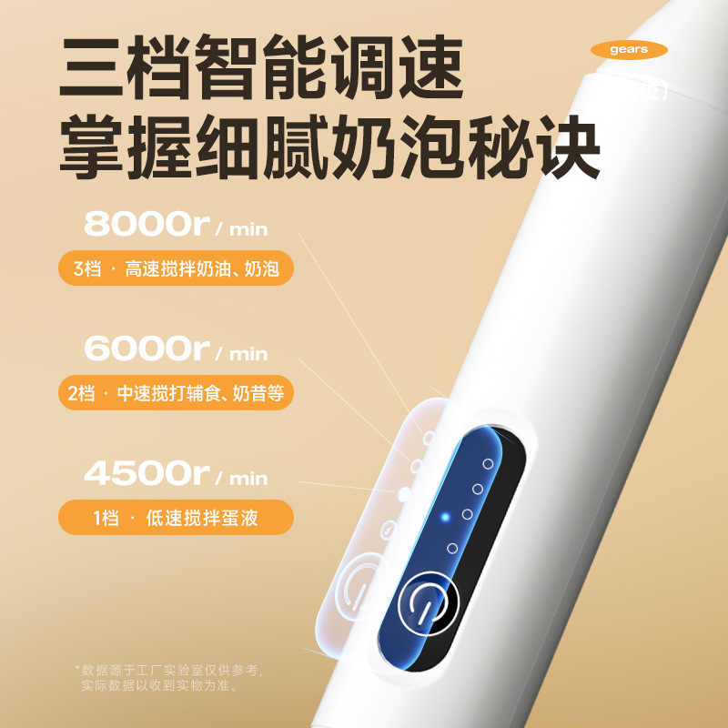 Electric Milk Frother Household Handheld Egg Beater Milk Frother Coffee Milk Frother Machine Whipping Stick