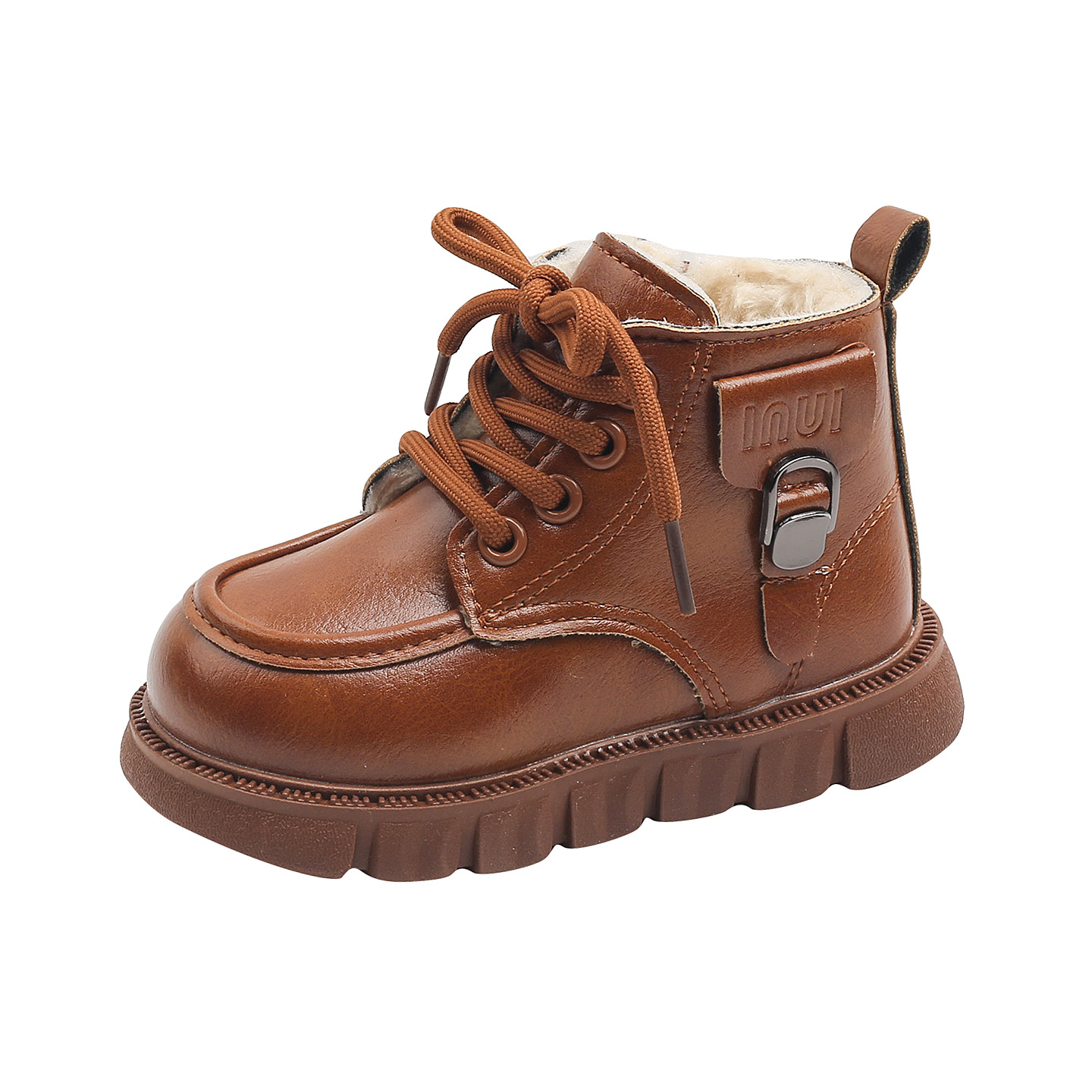 2025 New Winter Kidsren's Shoes Fleece-Lined Thickeneded Boots Waterproof Short Boots Toddler Shoes Baby Shoes Cotton Shoes Trendy