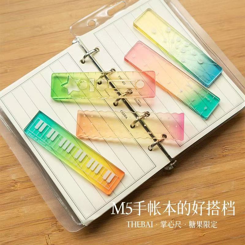 Лаборатория черной овцы THEBAI конфетный ограничитель ладони, удовлетворительный рюи, мини-линейка, карманная портативная линейка