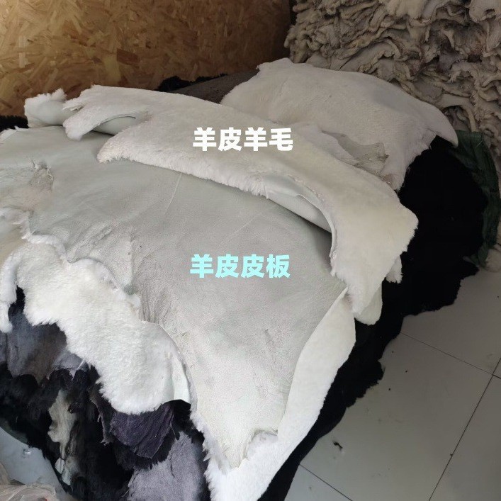 Factory Direct Sales Sheep Shearling Fur Integrated Raw Material Sheepskin Clothing Lining Leather Jacket Leather Pants Wool Shoe Lining