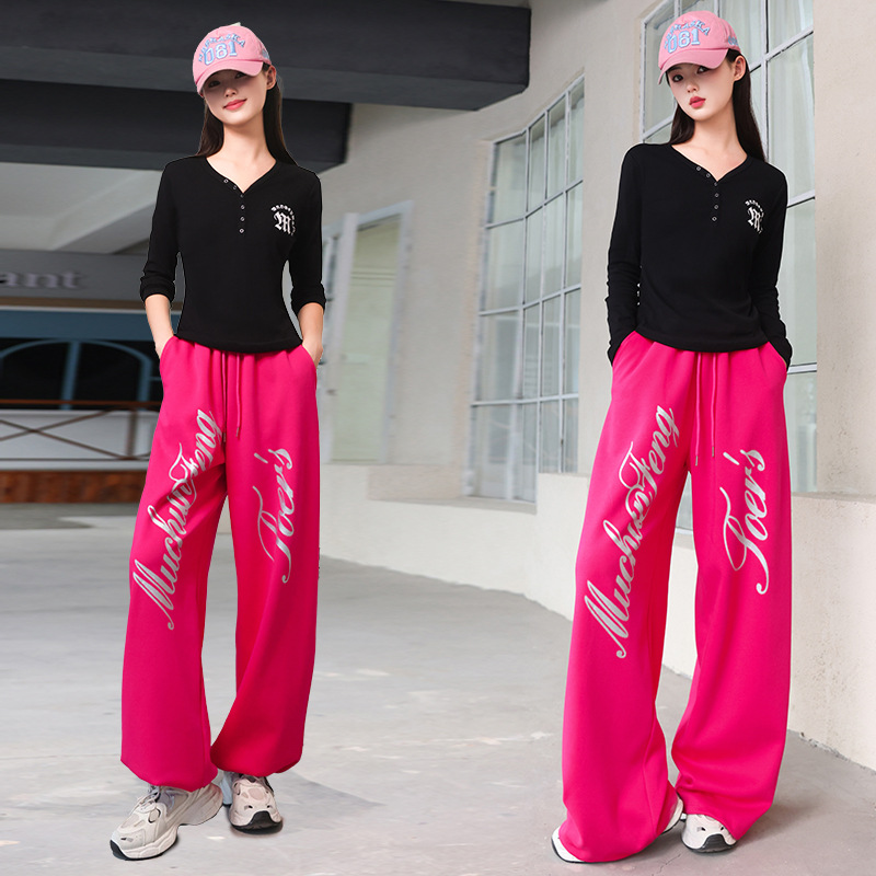 Square Dance Suit New Suit Autumn and Winter Cotton Long-Sleeved t Thickeneded Loose Version Sports Dance Pants
