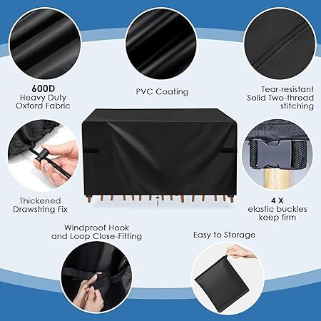 Amazon Outdoor Cross-Border Furniture Cover Waterproof and Dustproof Furniture Cover Source Manufacturer Oxford Cloth Chair Cover