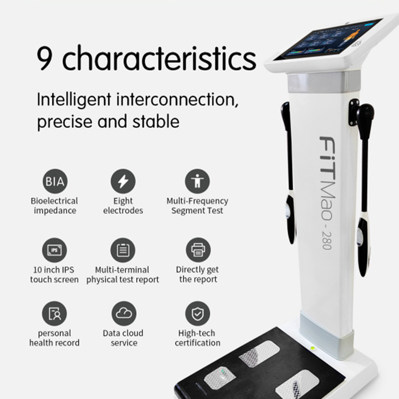 Beryl Cross-Border Wholesale English Version Professional Body Fat Scale Yoga Studio Gym Body Tester Body Tester