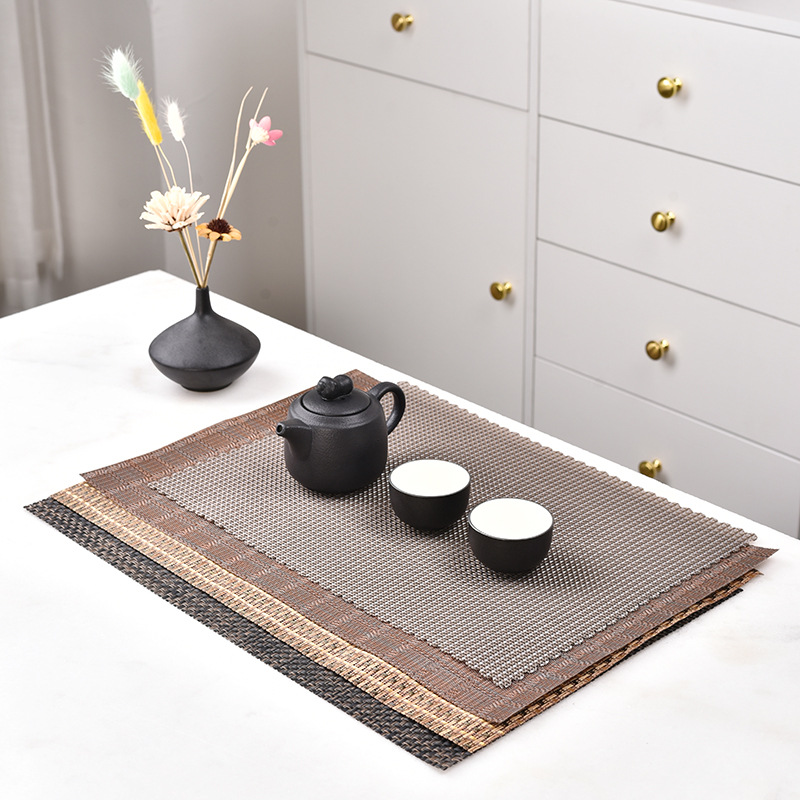 Tea Tray Mat Pvc Fiber Tea Mat Kung Fu Tea Mat Filter Tea Residue Tea Mat Tea Shop Heat Insulation Mat Tea Set Accessories Wholesale