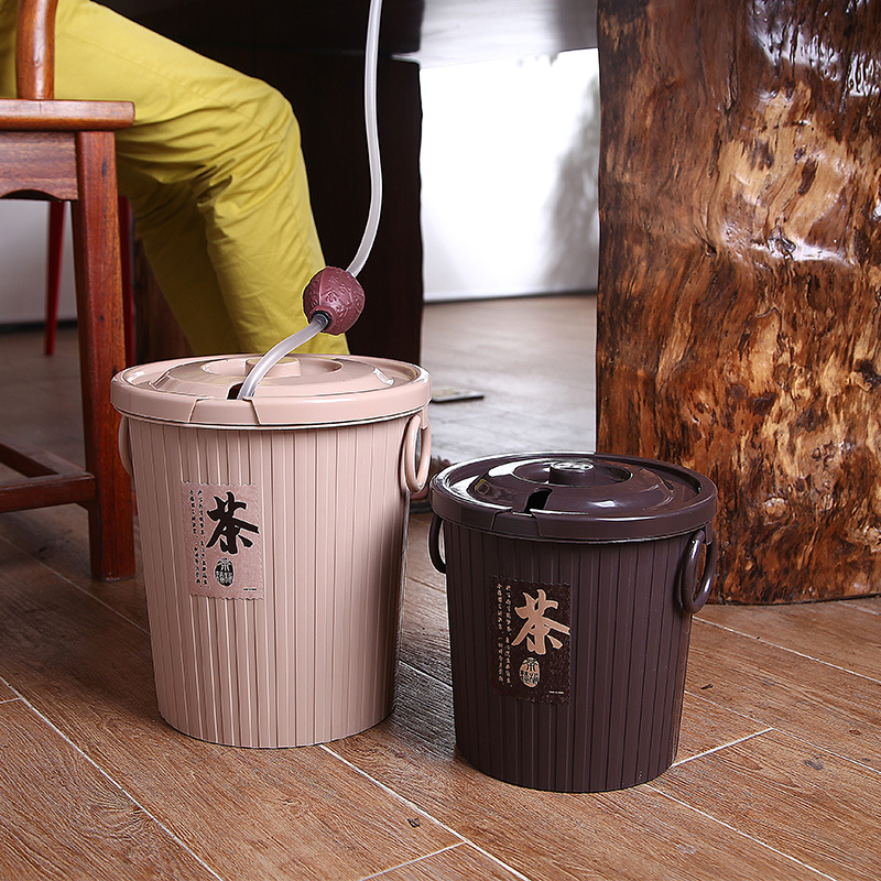 Directly Supplied from the Manufacturer, Household Transparent Large-Capacity Tea Bucket, Tea Table Water-Catching Bucket, Tea Waste Water Bucket, Tea Set Accessories