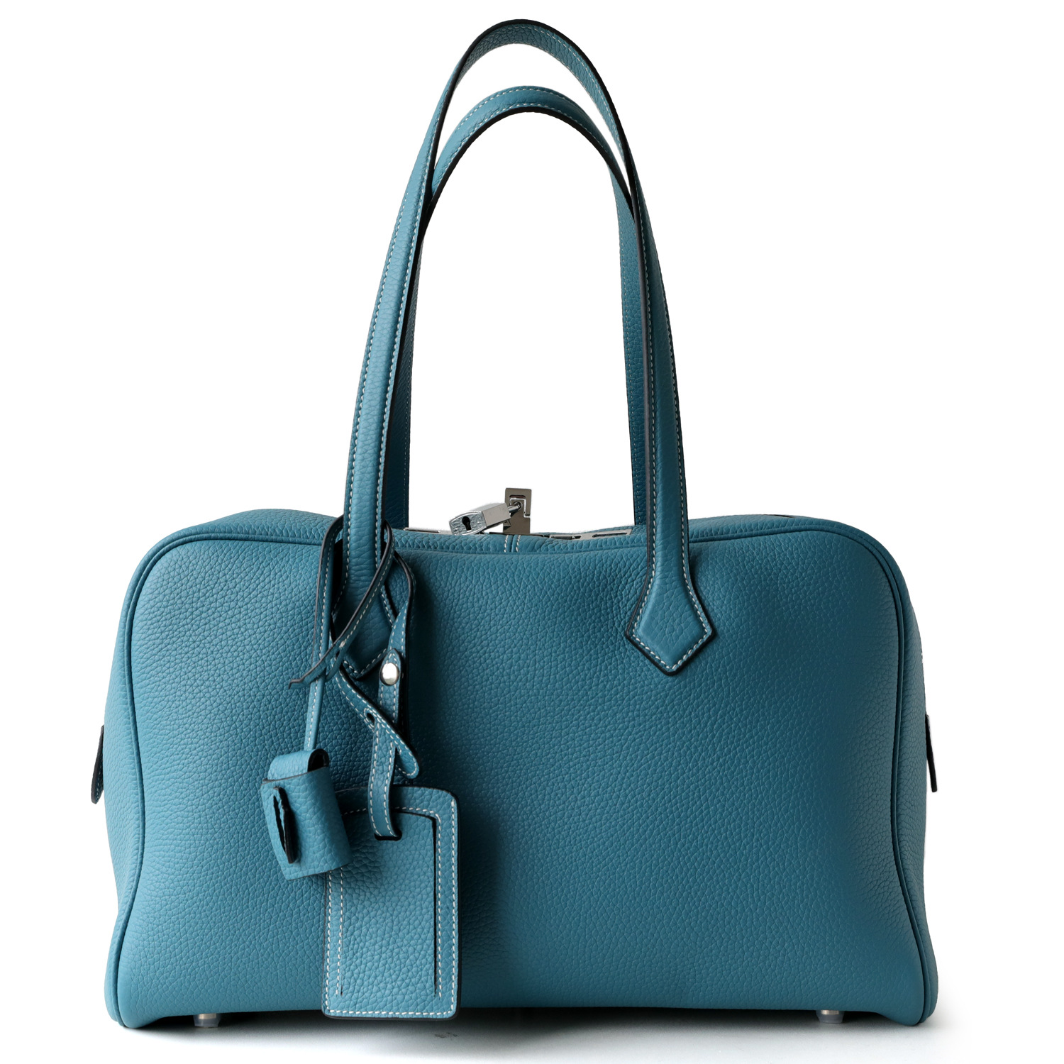 High-End Light Luxury First-Layer Cowhide Boston Genuine Leather Women's Bag Simple Bowling Armpit Bag Handheld Crossbody Bag