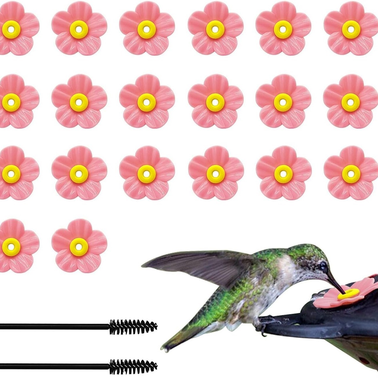 Factory Direct Sales Hummingbird Feeder Flower Accessories Hummingbird Feeder Feeder Flowers Can Be Matchinged with Any Color