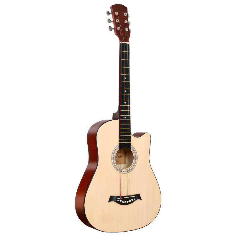 Guitar Wholesale Cross-Border 38inch Large Quantity in Stock 41inch Wholesale Folk Acoustic Guitar Folk Hollow-Out Guitar Instrument