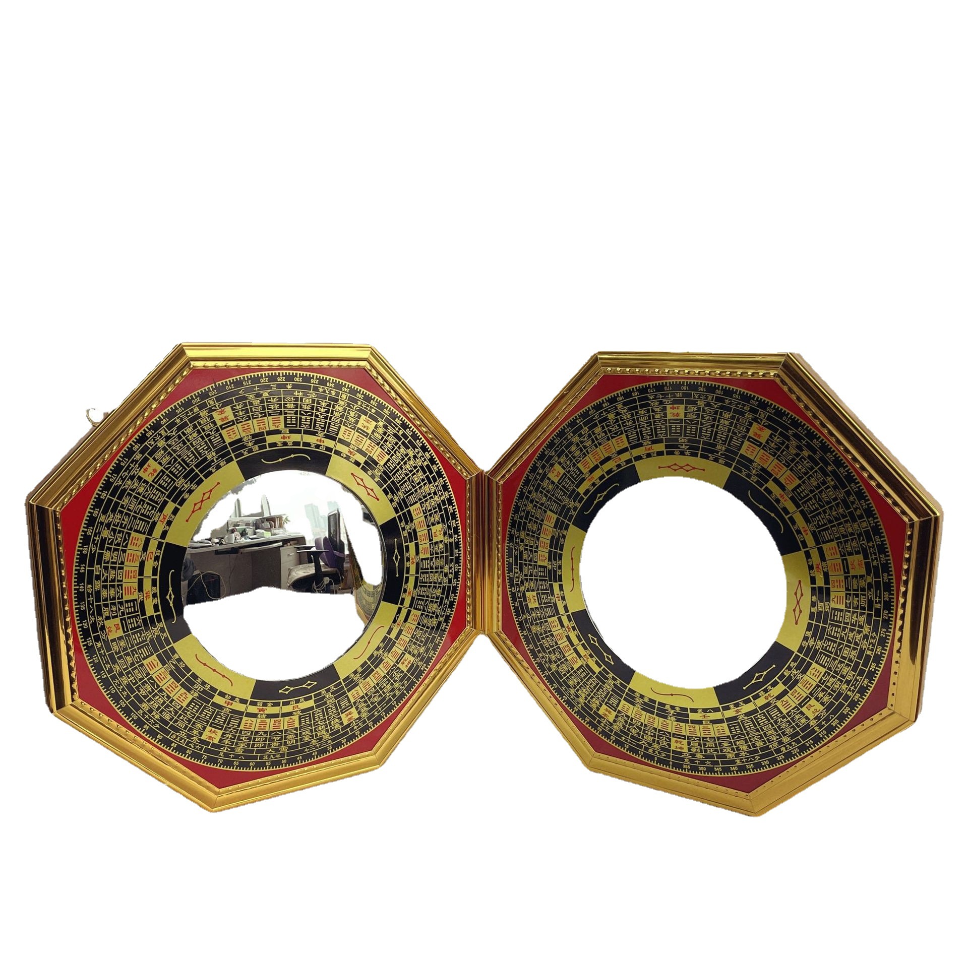 Bagua Mirror source manufacturers wholesale production compass compass Bagua mirror pendant (Stainless iron concave-convex lens)