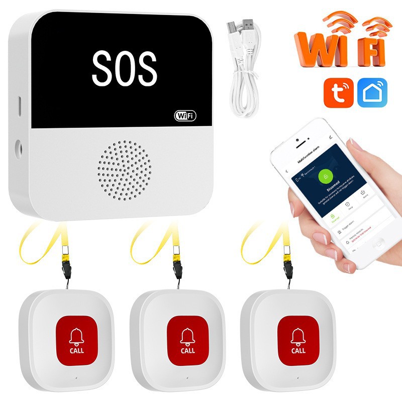 Кросс-бордерный Wifi пейджер для пожилых, умный пейджер с кнопкой SOS, браслет сигнализации