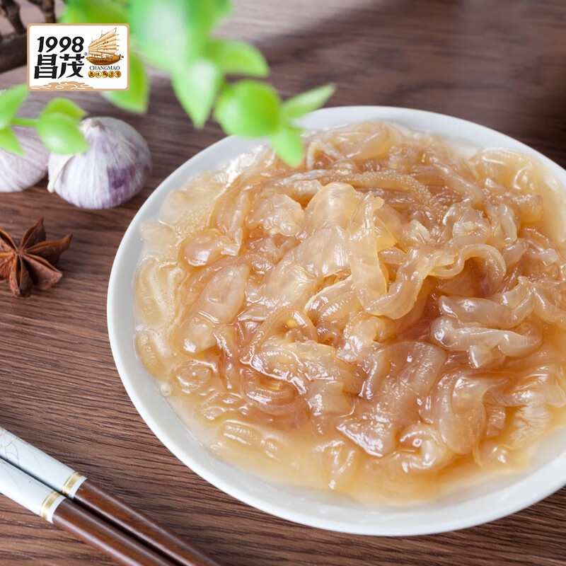 Changmao Hainan Jellyfish Shreds 200g, Cold, Refreshing, Fresh and Crispy, Ready to Eat with Rice and Wine, Including Seasoning Pack
