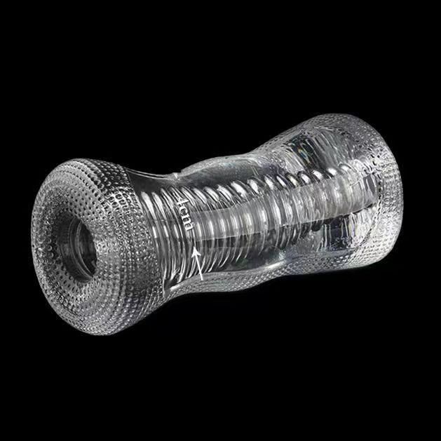 Men's masturbation device famous aircraft Cup men's delayed particle trainer trainer transparent three-stage real channel