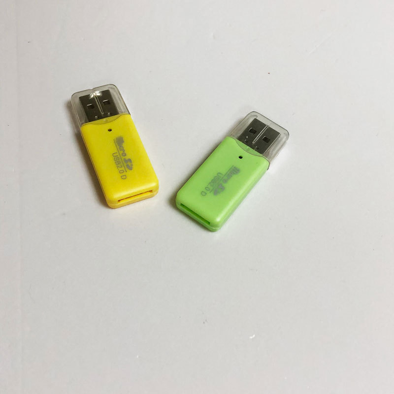 Factory wholesale ice cool card reader microSD/TF card/mobile phone memory card USB 2.0 card reader