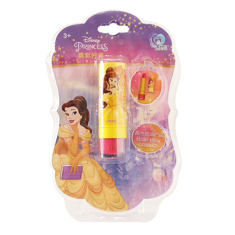 Disney children's lipstick cosmetics suit girls baby colorful lip balm primary school princess toys