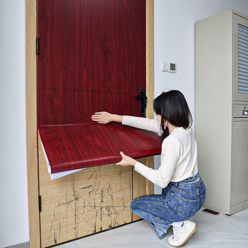 Door Sticker Whole Sheet Waterproof Thickened Self-Adhesive Wooden Door Bedroom Door Desktop Wardrobe Furniture Renovation