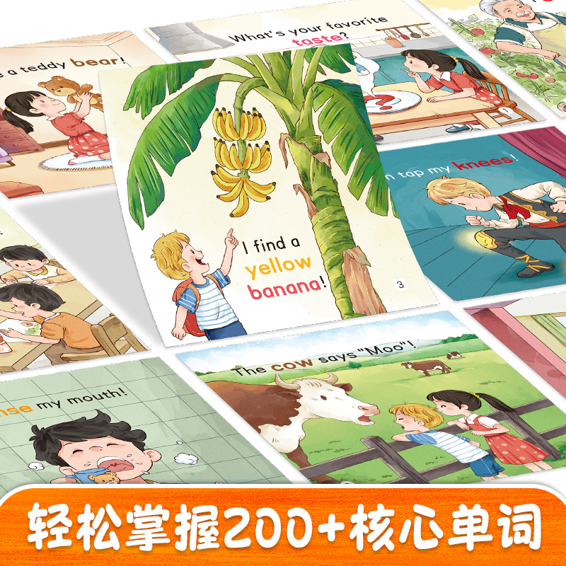 Children's English Enlightenment Picture Books for Ages 3-6, Kindergarten Introductory English Picture Books, Accompanying Reading, Early Education Enlightenment Bedtime Stories