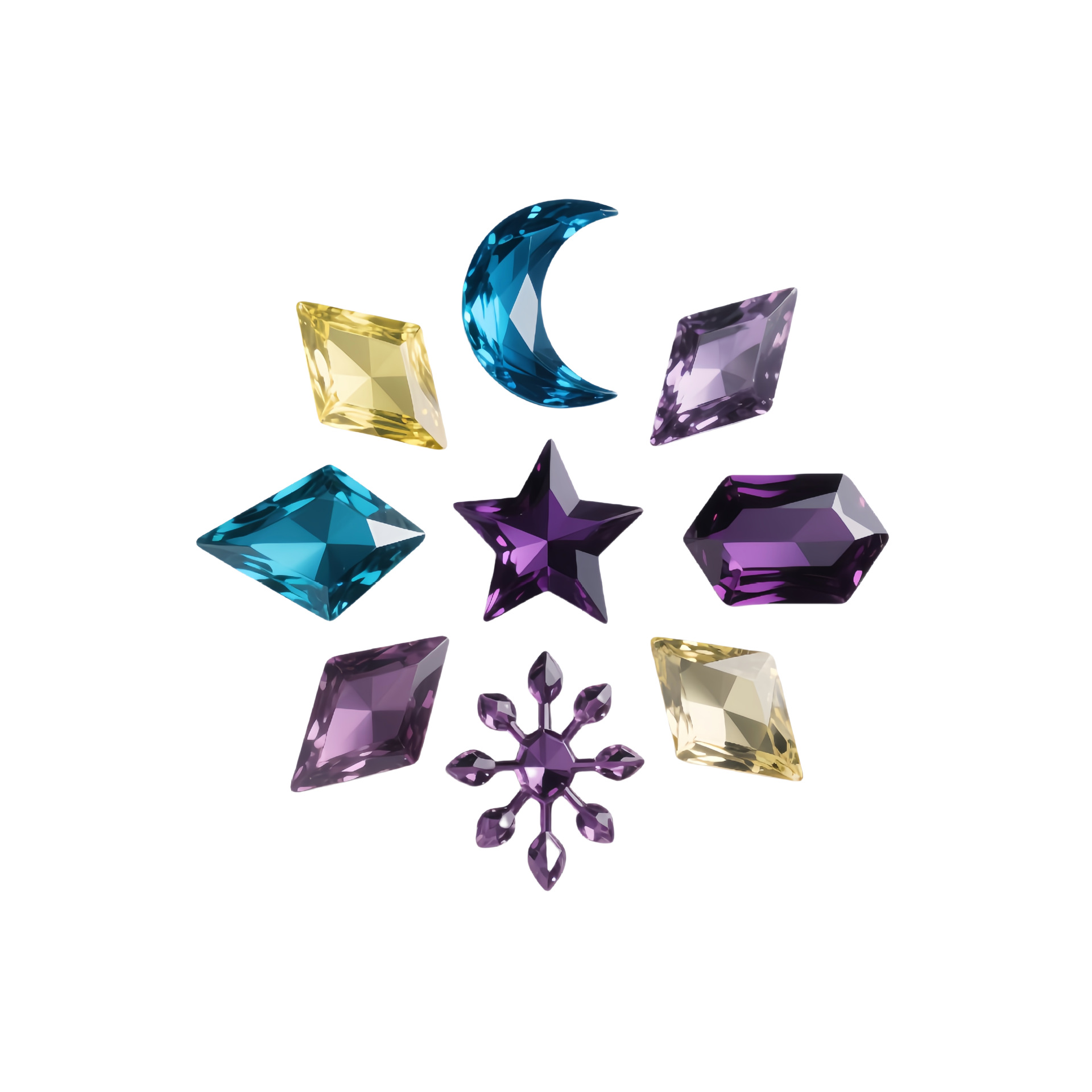 [Custom Processing] Irregular Shaped Rhinestones DIY Nail Accessories Hand-Sewn Pointed Rhinestones Flat-Back Rhinestones for Clothing and Bag Pendants