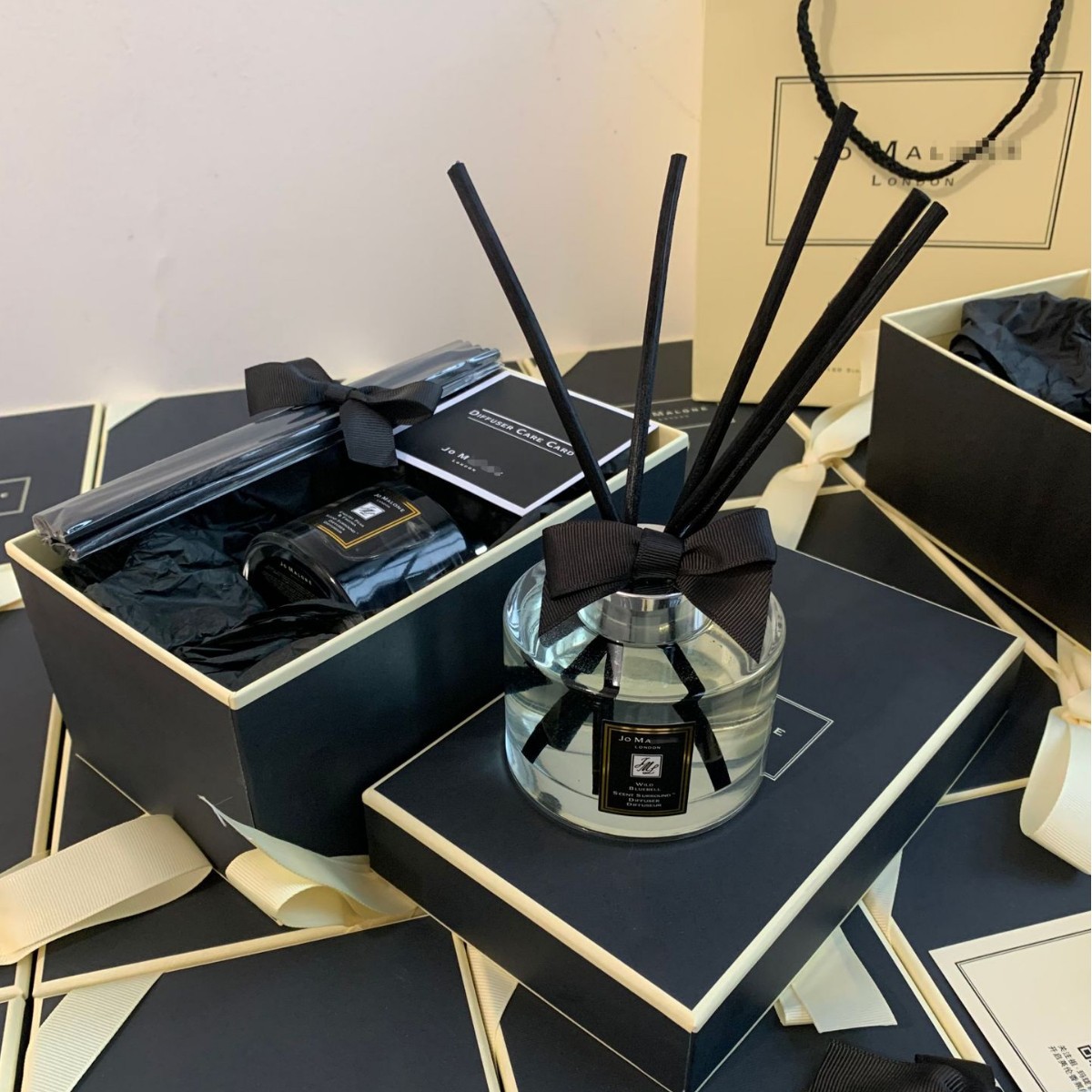 Zujia Blue Wind Chime Fireless Aromatherapy Rattan Fragrance Home Bedroom Long-Lasting Fresh Air Niche Premium Gift Box