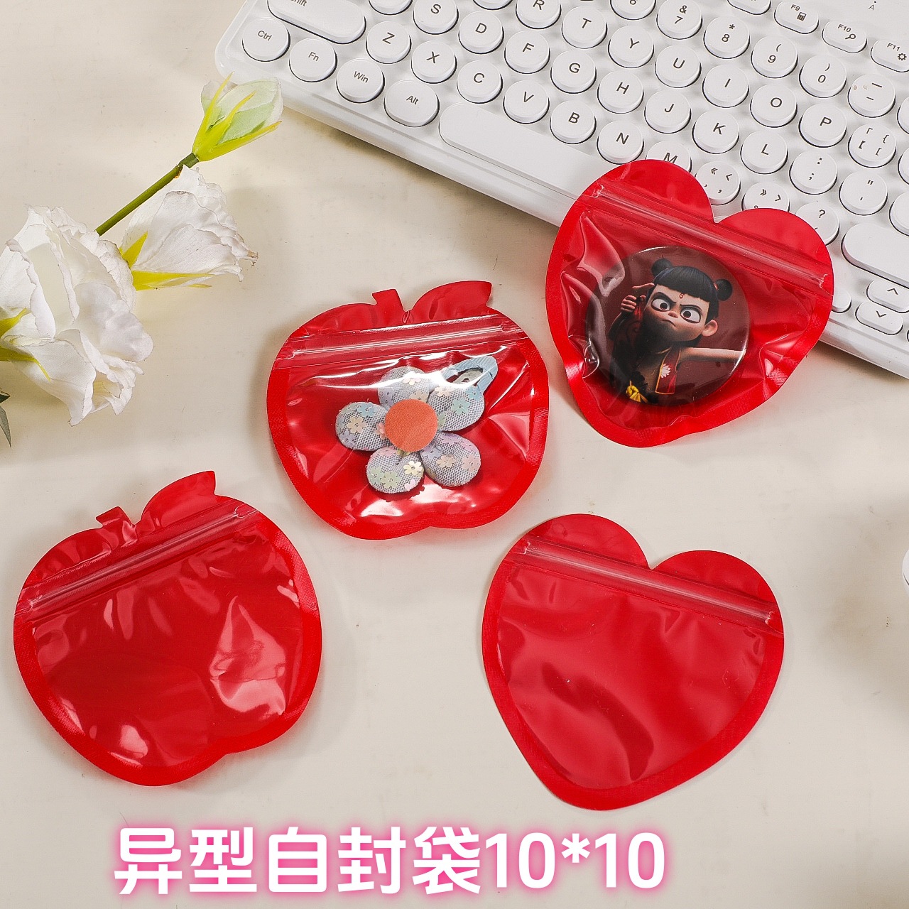 Кросс-бодрствование, PVC, сумка для ювелирных изделий в форме сердца, милый подарок на День святого Валентина, sealed bag, самозакрывающаяся сумка