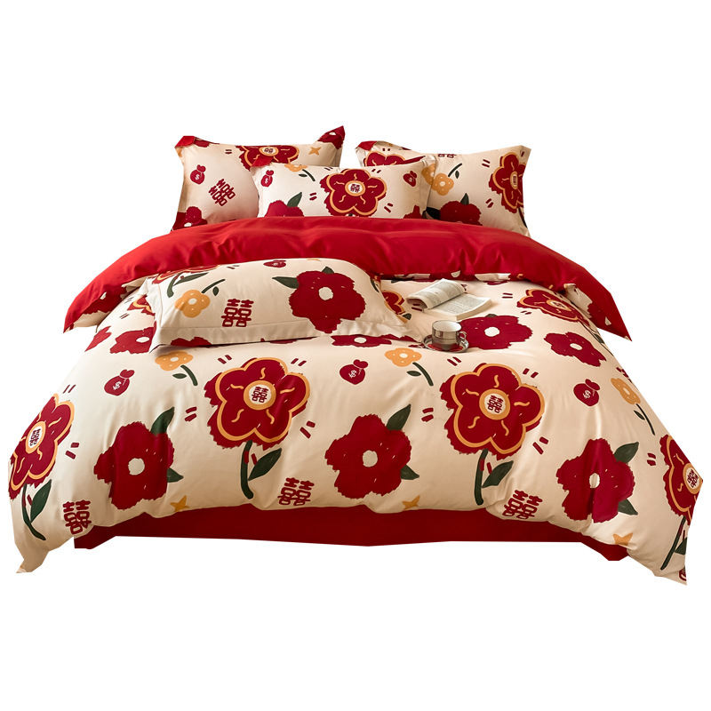 Wedding Bedding Four-piece Wedding Big Red Wedding Room Wedding Wedding Bedding Bedding Bedding Bedding Bedding Bedding Cover