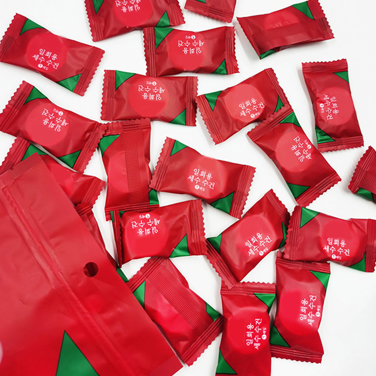 Одноразовая сжатая салфетка утолщенная из чистого хлопка портативная Candy для путешествий 20 штук