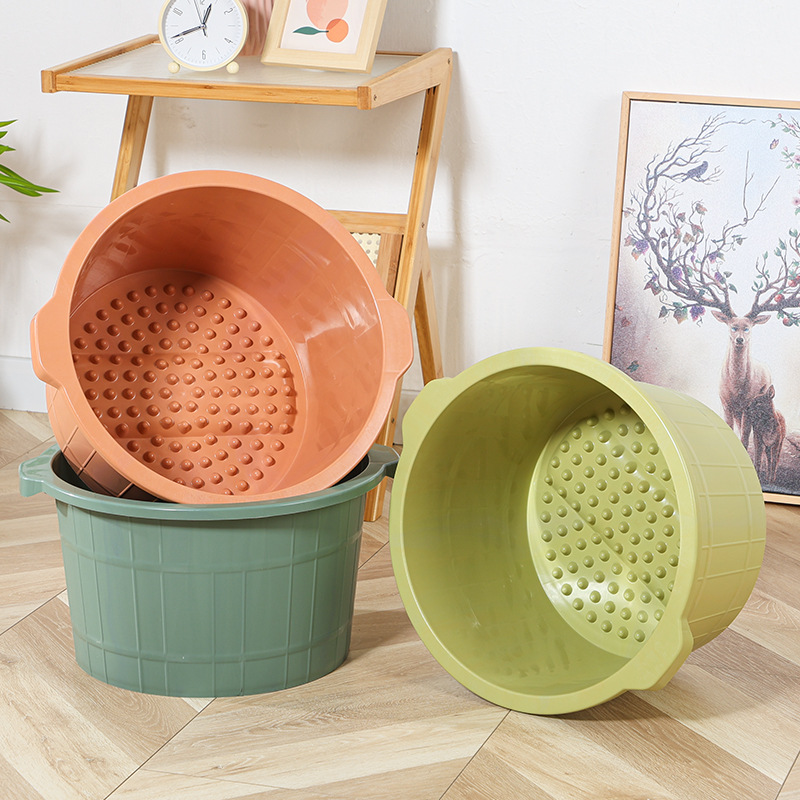 Plastic Raised Dot Foot Bath Bucket Rental, Special Bucket for Foot Soaking, Massage Foot Bath Basin, Elevated and Deepened for Middle-Aged and Elderly