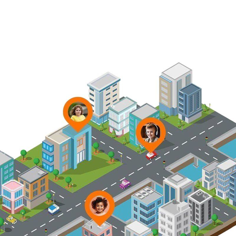 Children's Gps Locator Anti-Lost Tracking Kids Anti-Lost Elderly Locator Mobile Phone Tracking Artifact Keychain J