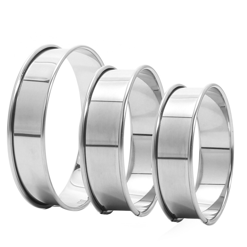 Кольцо для выпечки из нержавеющей стали 430, круглое, с двойным закатанным краем, для лимонного тарталета, кексов, печенья