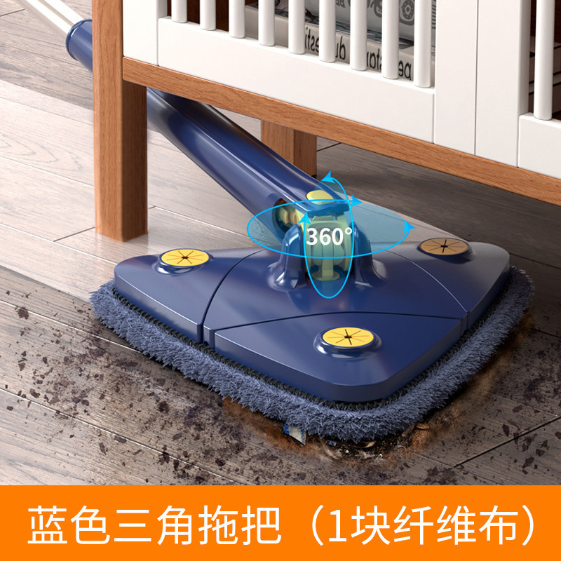 Lazy Person's Hands-Free Triangular Mop 360-Degree Rotating Automatic Wringing Multifunctional Ceiling Glass Cleaning Tool
