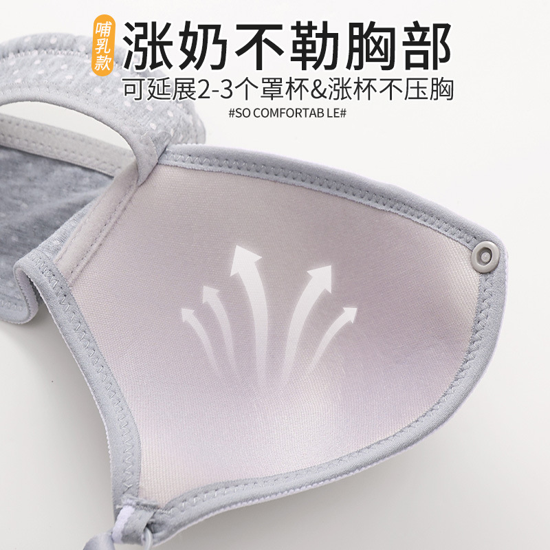 Cross-border New Pregnant Women's Breastfeeding Underwear Women's Thin Push-up Anti-sagging Pregnant Postpartum Breastfeeding Open Bra