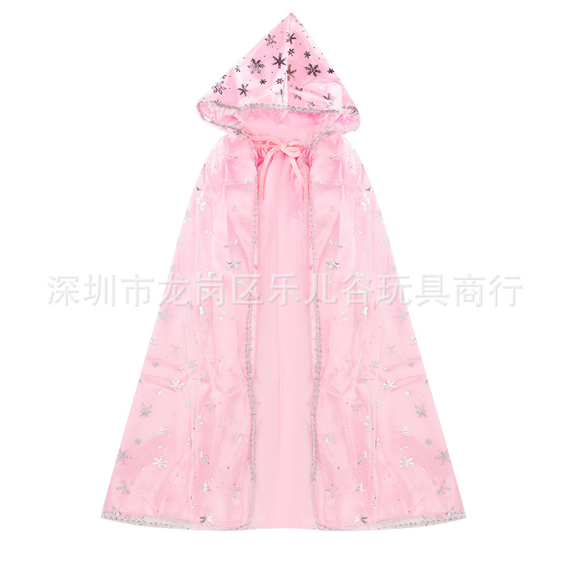 Princess snowflake ice and snow cloak dress girl role play dance dress kindergarten Halloween