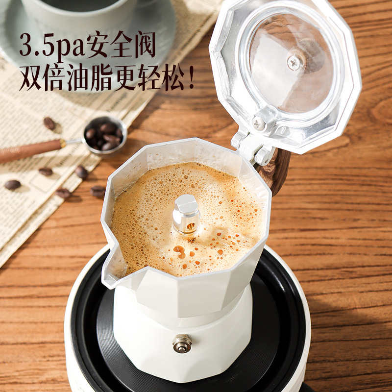Wholesale Double-Valve Moka Pot Household Portable Espresso Pot Appliance Outdoor Hand-Brewed Coffee Pot Delivery