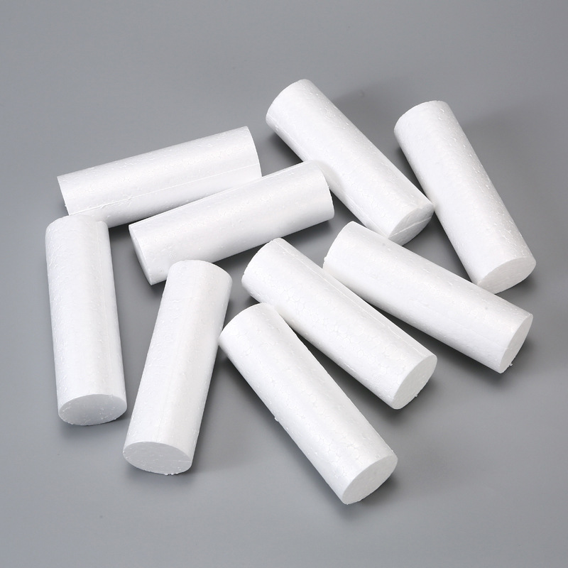 White solid Styrofoam foam ball cylinder hand painted DIY early education materials to make teaching geometry