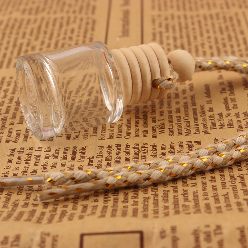 Car Perfume Pendant Car Perfume Bottle Aromatherapy Bottle Pendant 8ml Cylindrical Perfume Bottle Pendant Custom Logo