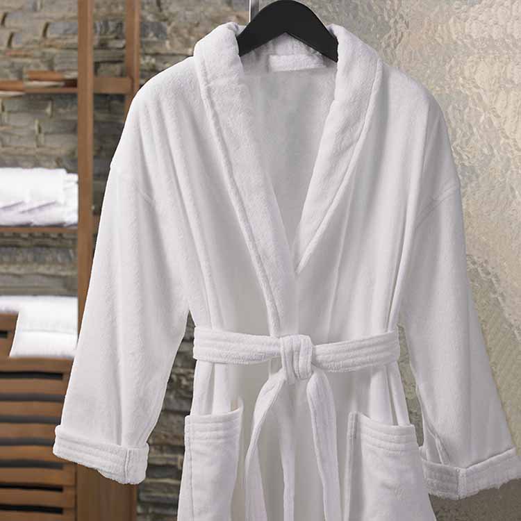 Hotel Cotton Cut Velvet Terry Cloth Bathrobe for Men and Women Thickeneded Pure Cotton Soft Hotel Waffle Bathrobe